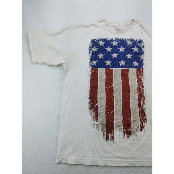 Mens Made in the USA Brand Patriotic T Shirt American Flag Graphic Size M 38/40 - Picture 5 of 10